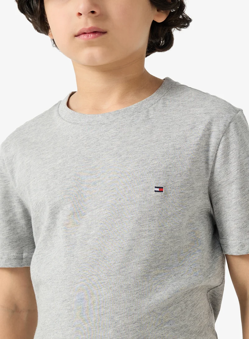 TOMMY HILFIGER Kids 2 Pack Slogan Crew Neck T-Shirt
